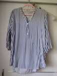 Koszula w paski wiskoza wiskozowa plus size 46