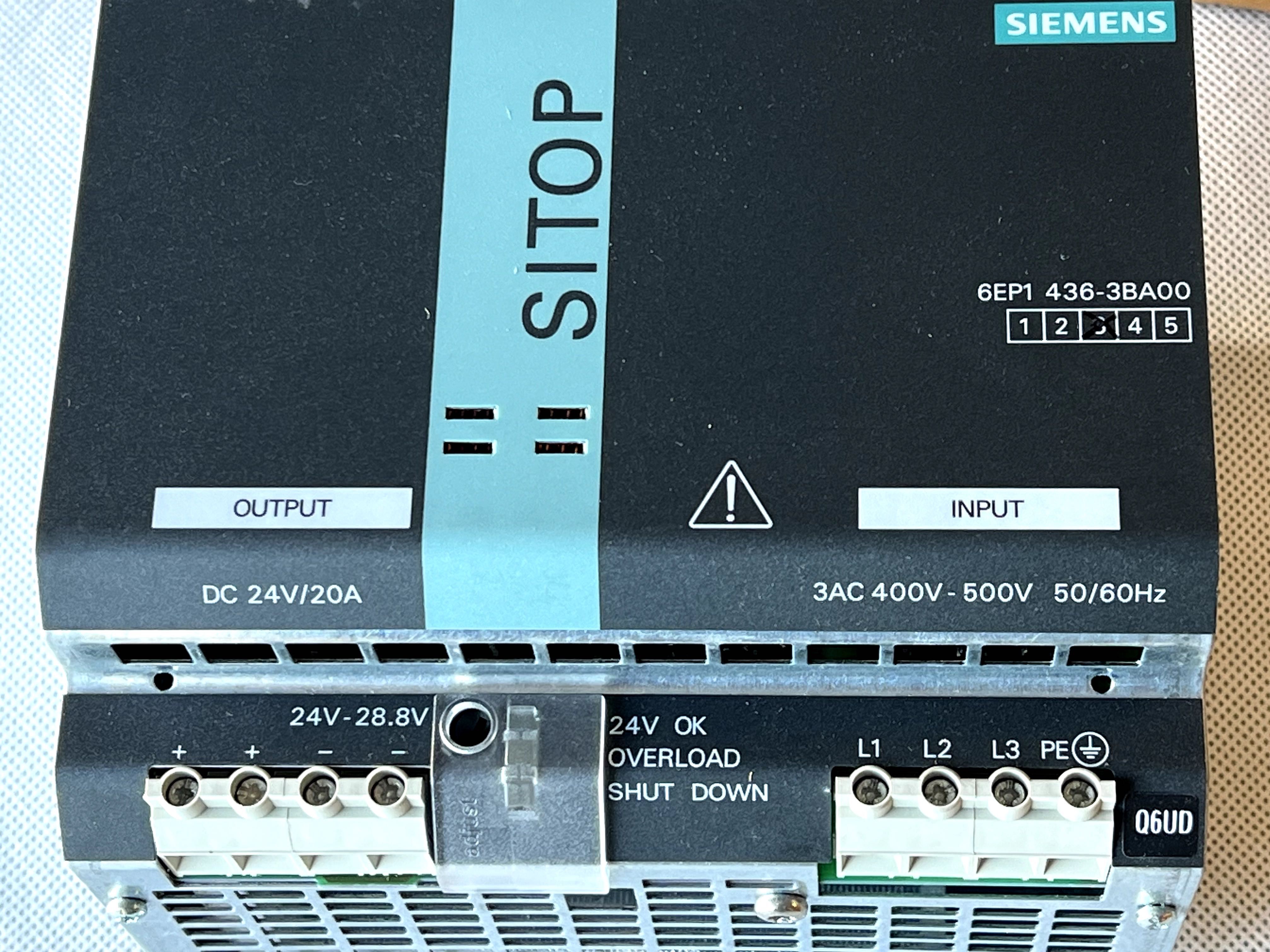 Zasilacz 24V / Siemens SITOP power 20 Amper