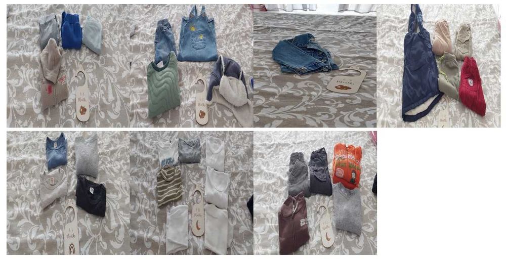 Enxoval completo de bebé menino dos 0 aos 12 meses – excelente estado