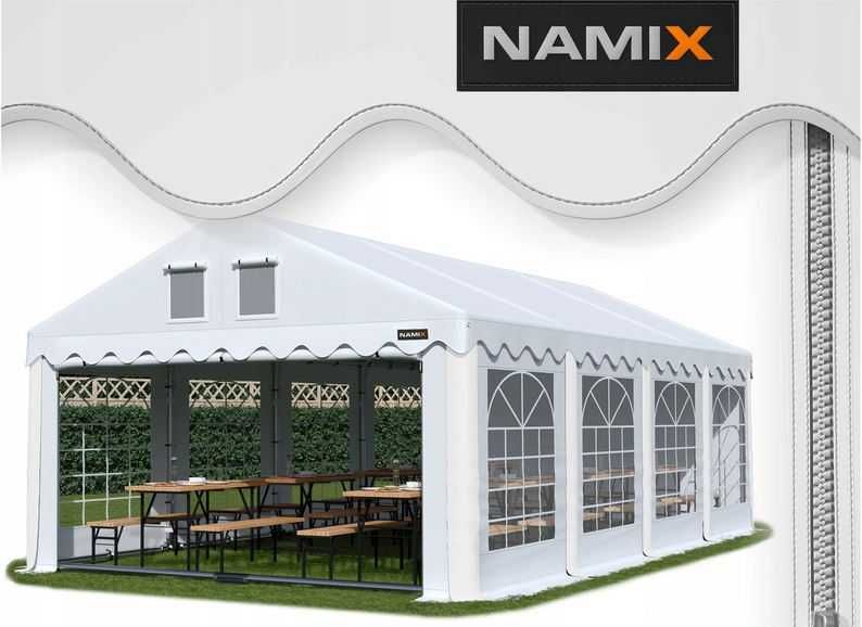 Namiot GRAND 5x8 ogrodowy imprezowy garaż wzmocniony PVC 560g/m2