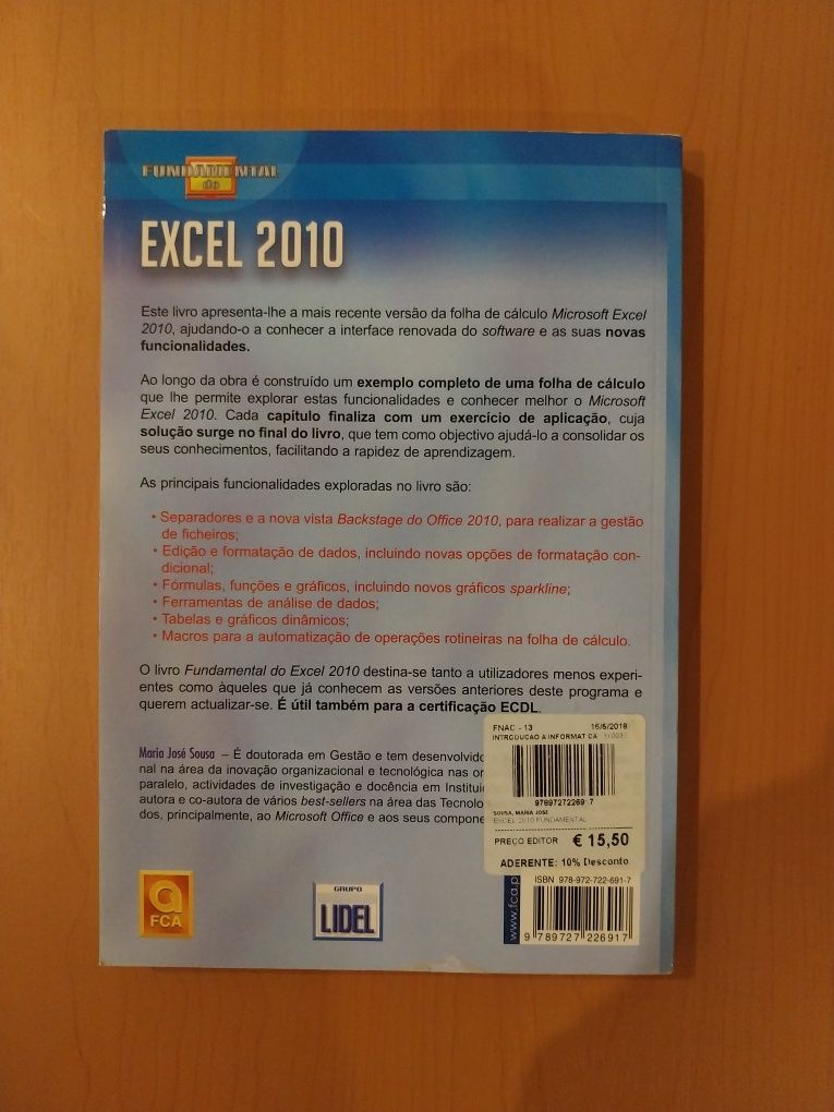 Livro sobre Excel