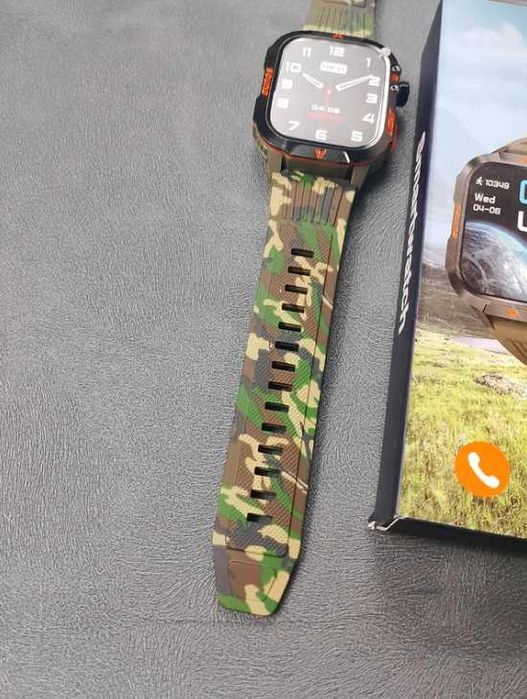 Smartwatch zegarek sportowy wojskowy pulsometr fitness Android iOS SMS