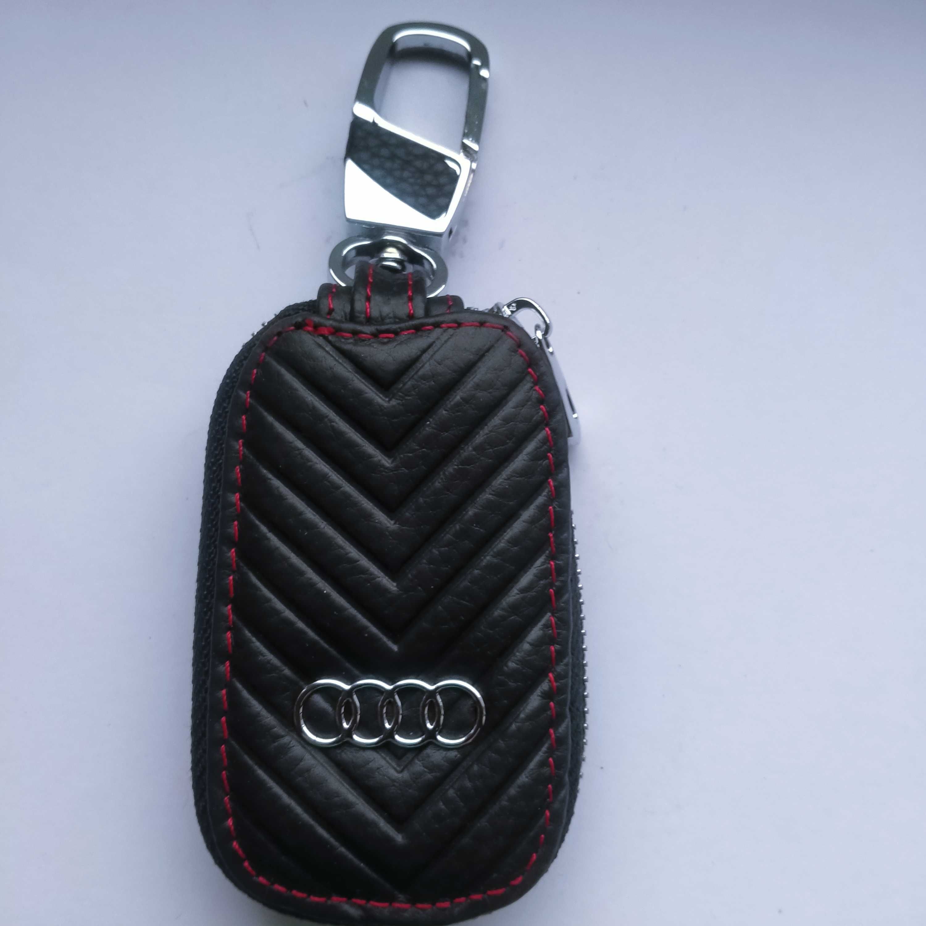 Audi etui pokrowiec na klucze breloczek brelok skóra prezent