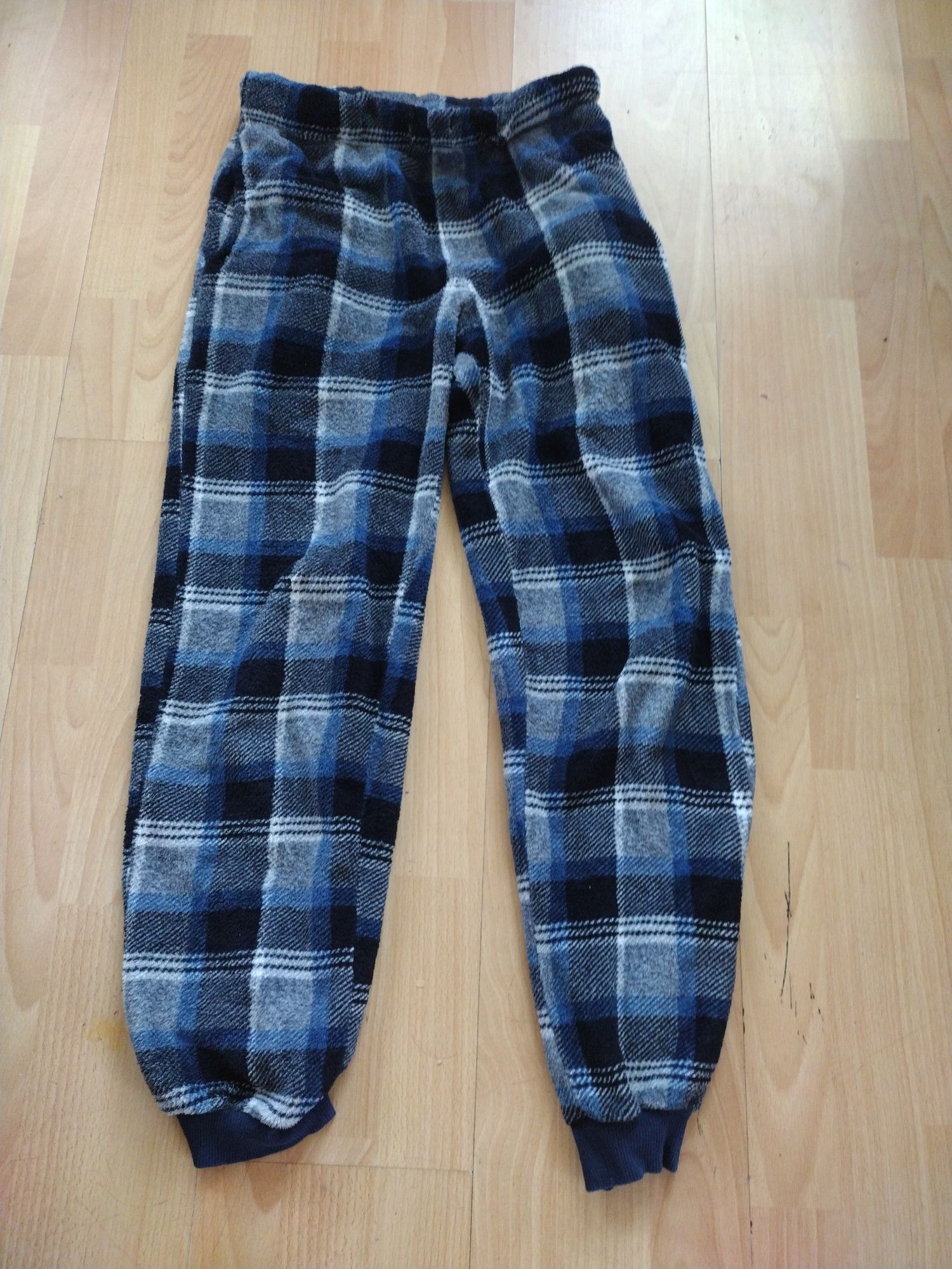 Spodnie w kratkę jesień-zima flanelowe