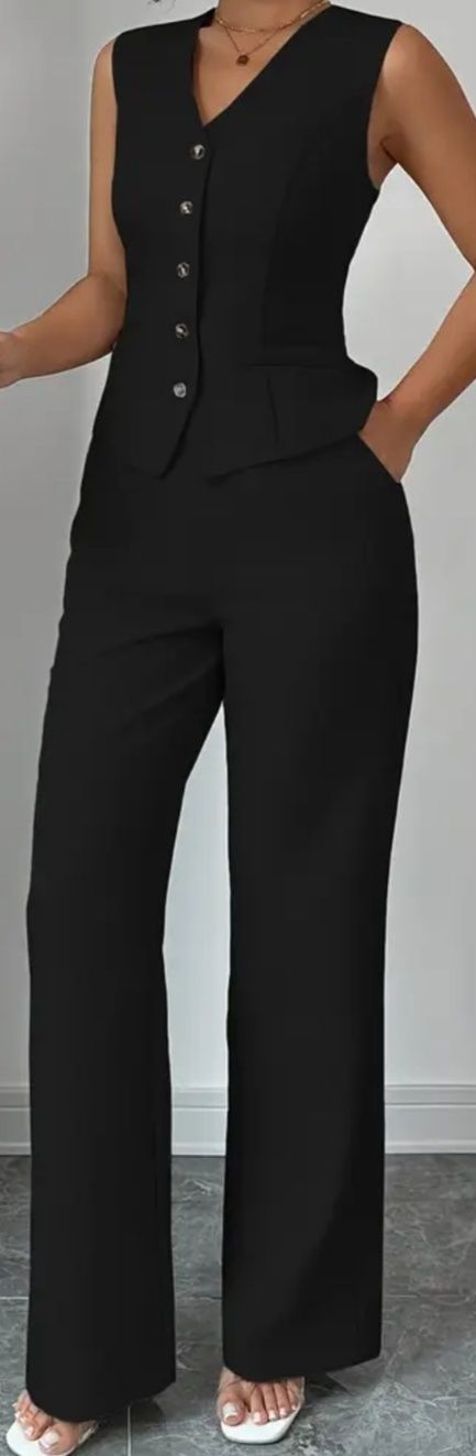 Elegancki czarny garnitur