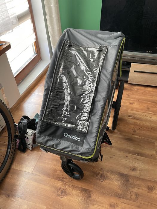 Przyczepka rowerowa qeridoo qupa 1 lime gwarancja