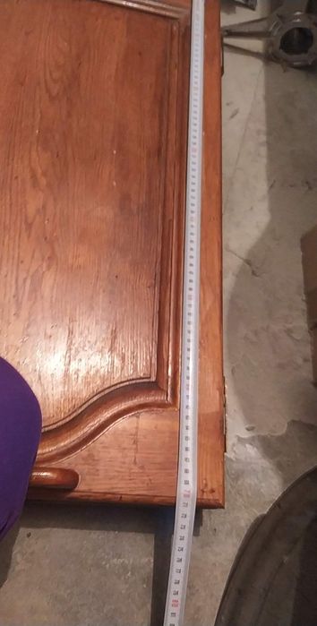 Drewniane dębowe fronty meblowe szafki kuchenne  szkło