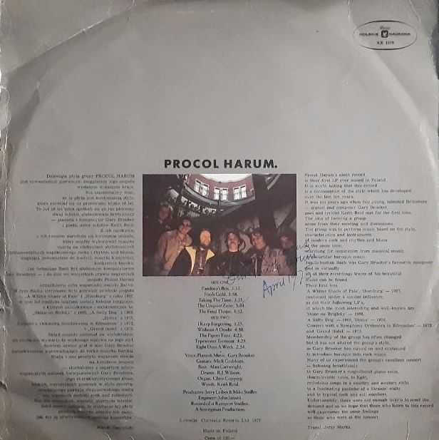 Yes - Time And A Word 1970, Procol Harum- Procol's Ninth 1975