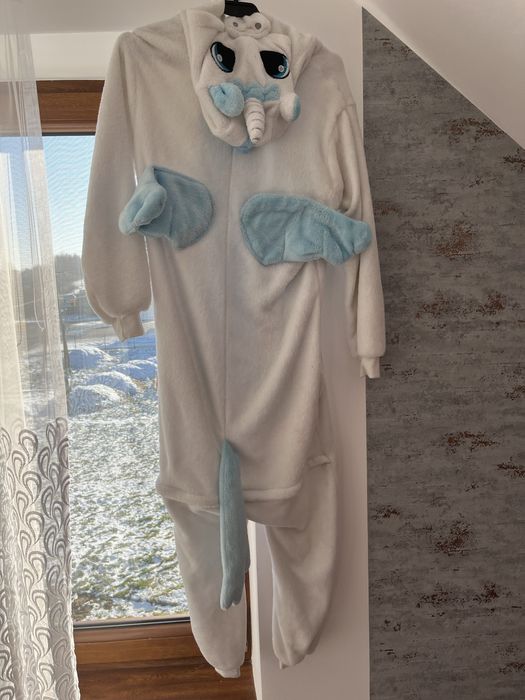 piżama jednorożec biało-niebieska