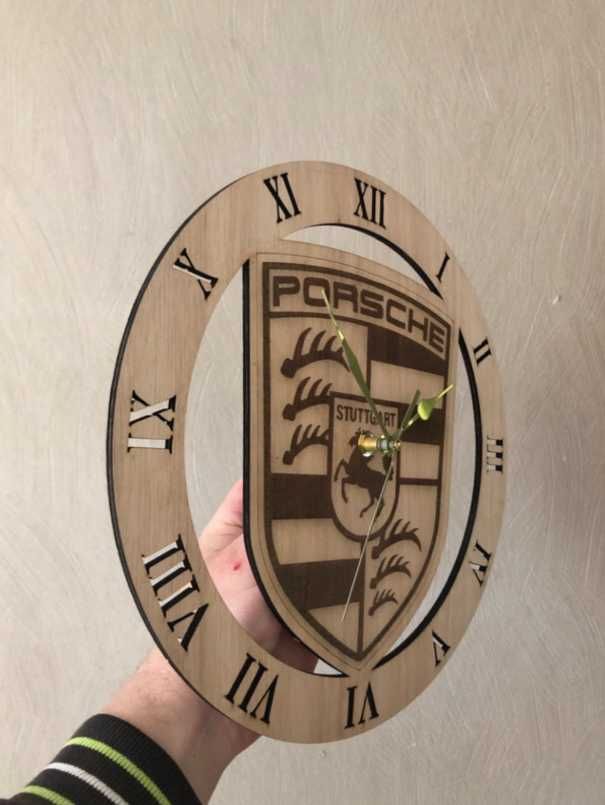 Relógio – Porsche – Único e Raro Relógio de Parede em Madeira Porsche