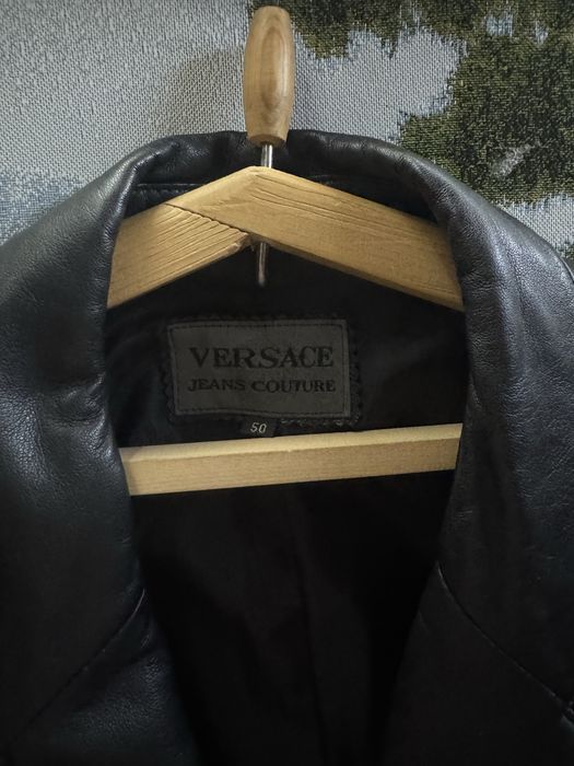Пиджак натуральная кожа Versace