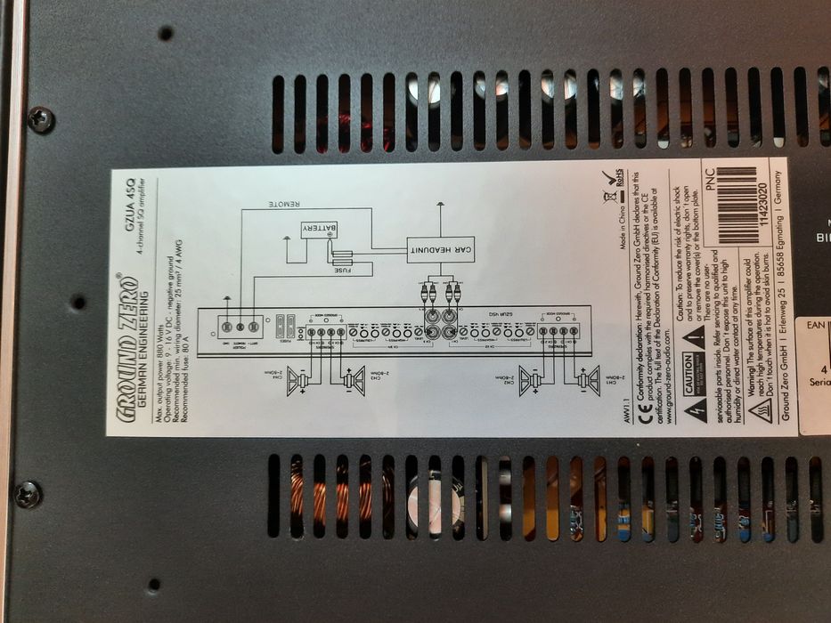 Продам усилитель Ground Zero GZUA 4SQ