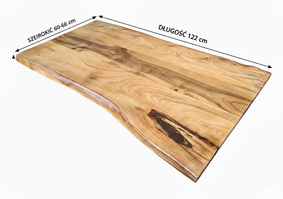 Blat 124x66-68 Live Edge orzech na ławę biurko stolik kawowy