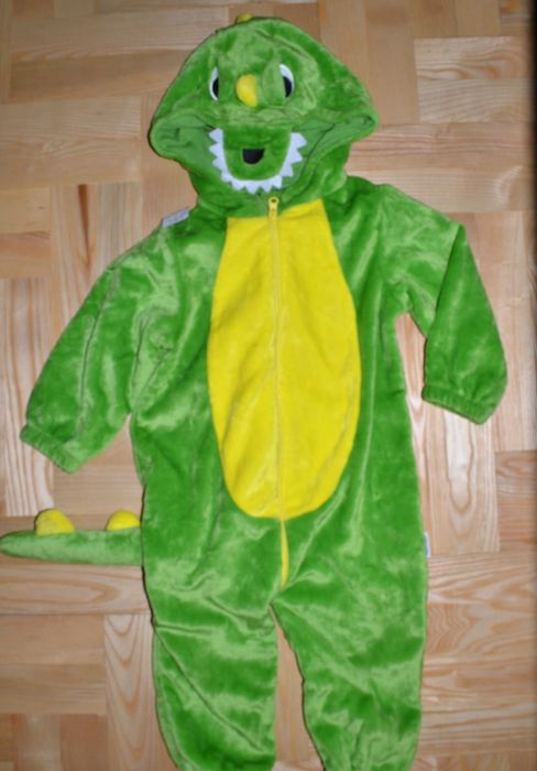 100^ Smok dinozaur pluszowy strój piżama przebranie 3/4Lat_98/104 cm