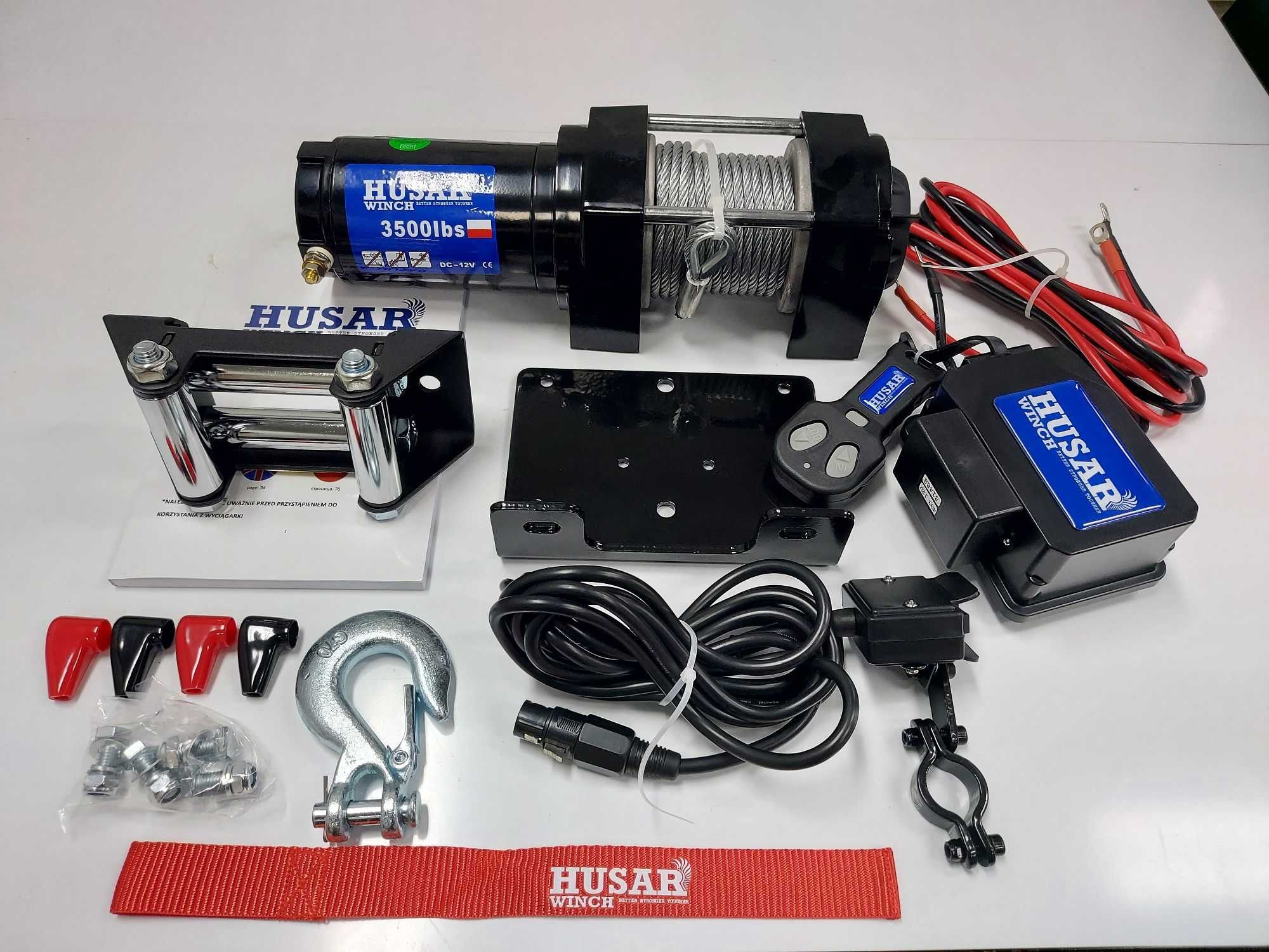 Wyciągarka Husar Winch BST 3500, wciągarka do quada, pługa, łodzi,4x4.