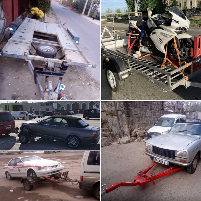 Аренда и прокат прицепов лафетов кат В и ВЕ мини-эвакуатор подкат МОТО