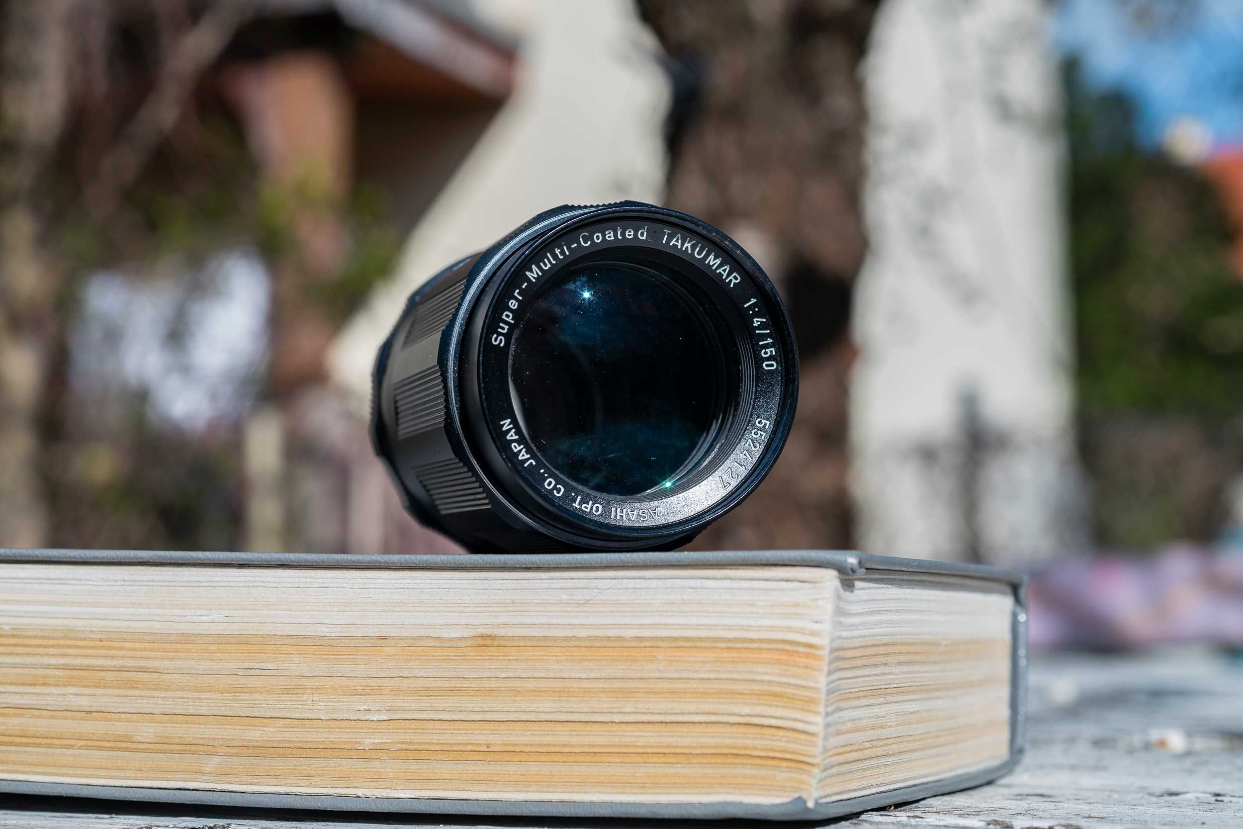 Takumar 150mm f4 m42 + futerał obiektyw Pentax