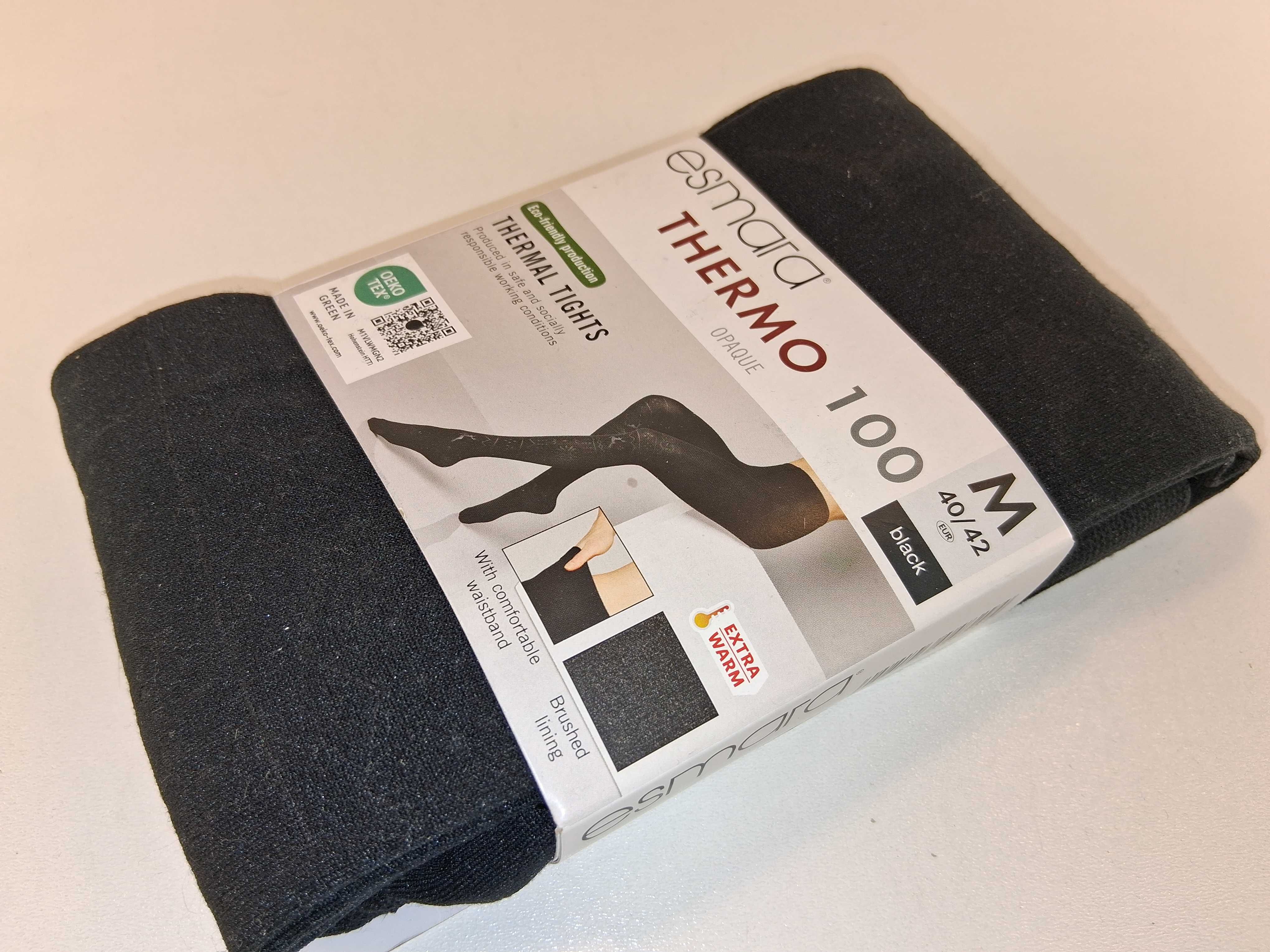 A065 Esmara Thermo 100 Rajstopy Termiczne Damskie Czarne M 40/42