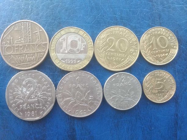 Набор монет Франции 1967-1991 гг.