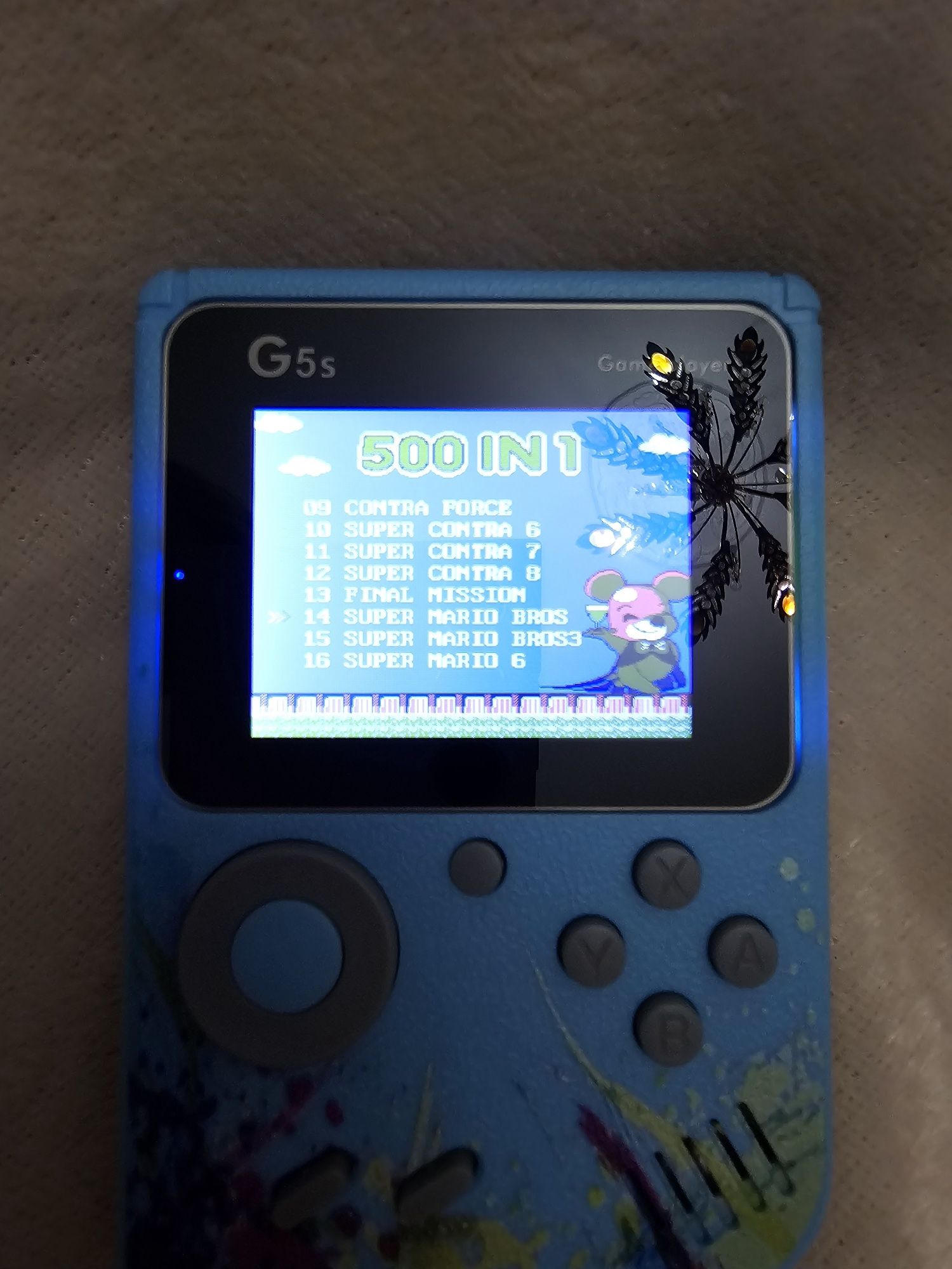 Портативная игровая консоль Game player G5 500 игр синяя