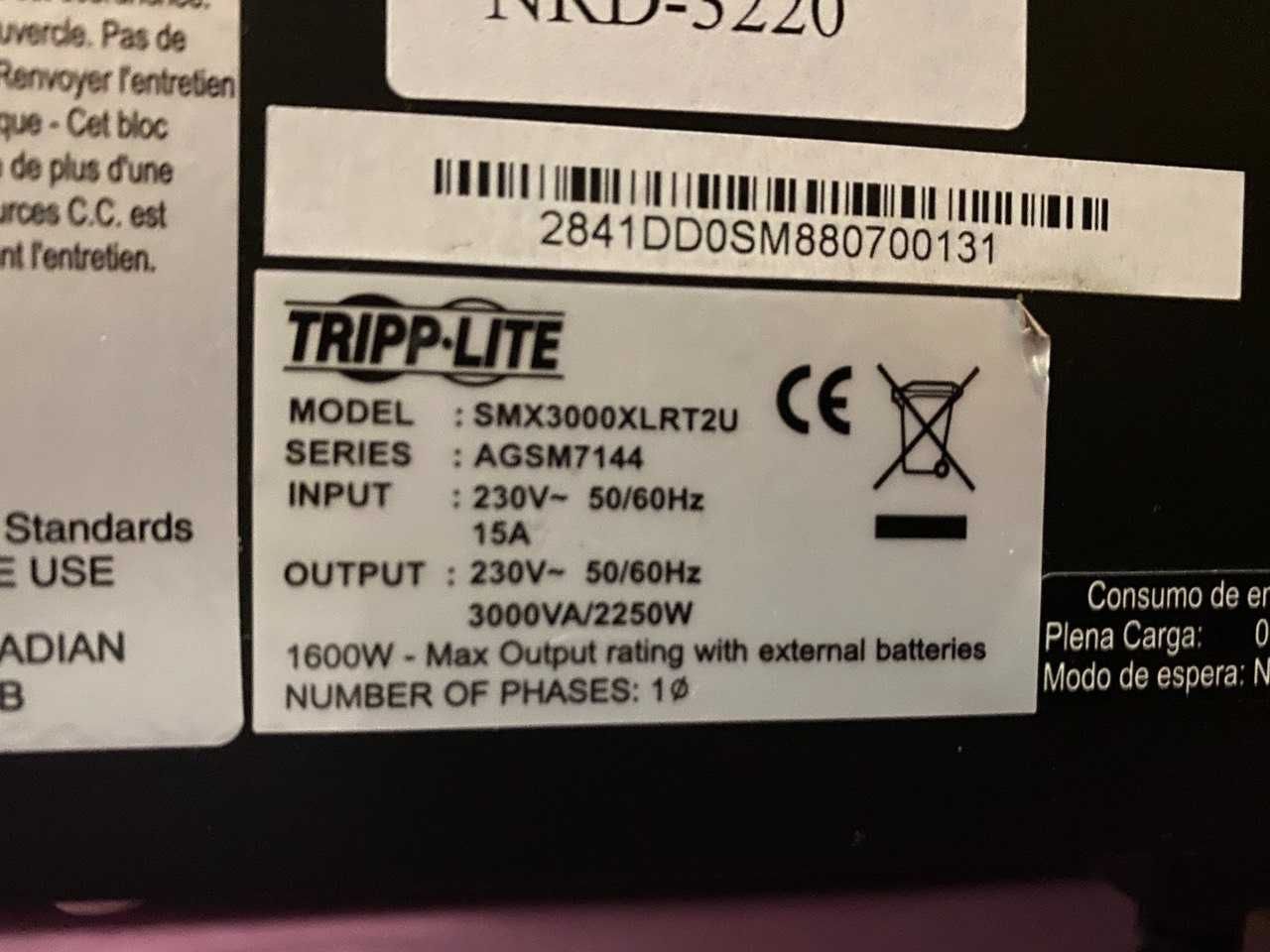 ДБЖ TrippLite SMX3000XLRT2UA 48 Вольт.