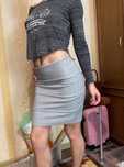 Gina tricot Xs/S юбка серая сексуальная облегающая