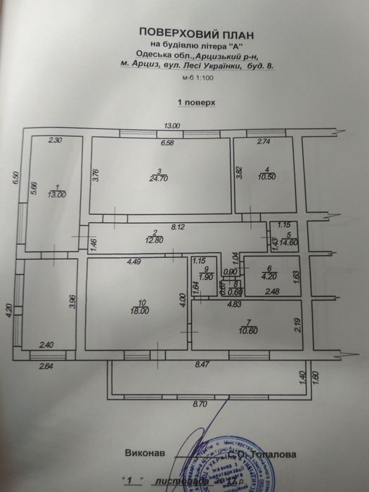 Продам дом с участком на ул. Л.Украинки, 8 (г.Арциз, Одесская область)