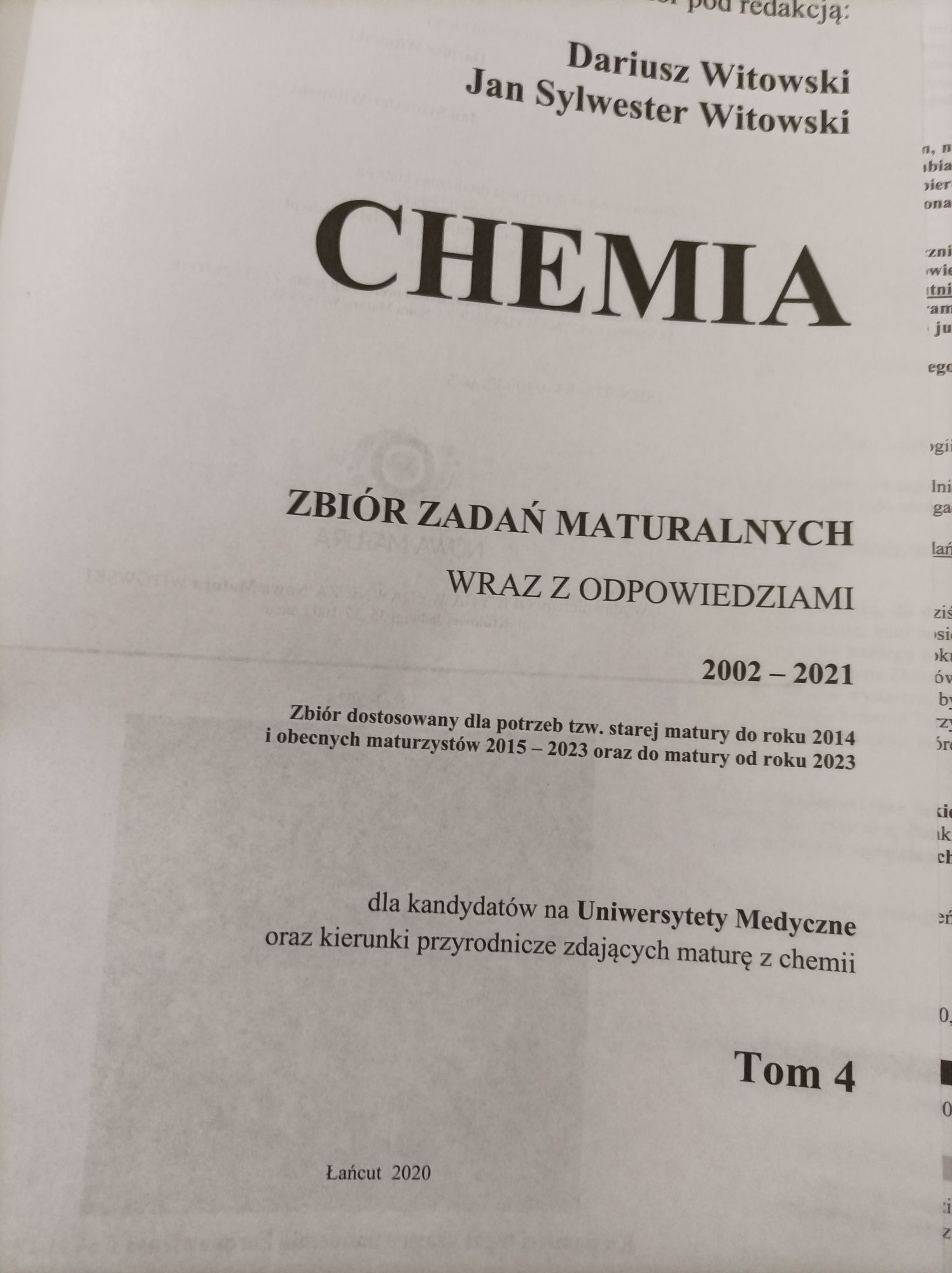 Zbiór zadań z chemii cz. 4 Nowy Witowskii