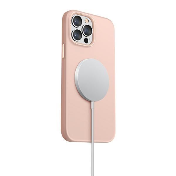 Uniq Etui Lino Hue Iphone 13 Pro / 13 6,1" Różowy/Blush Pink Magsafe