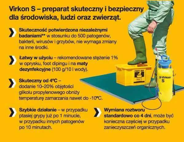 VIRKON S 10KG - środek do dezynfekcji w higienie weterynaryjnej+GRATIS