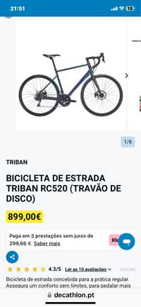 Bicicleta  de ciclismo  nova com pedais clk tambem com rolos decatlon