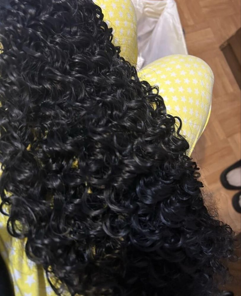 Wlosy clip in afroloki zestaw 40 cm gesty