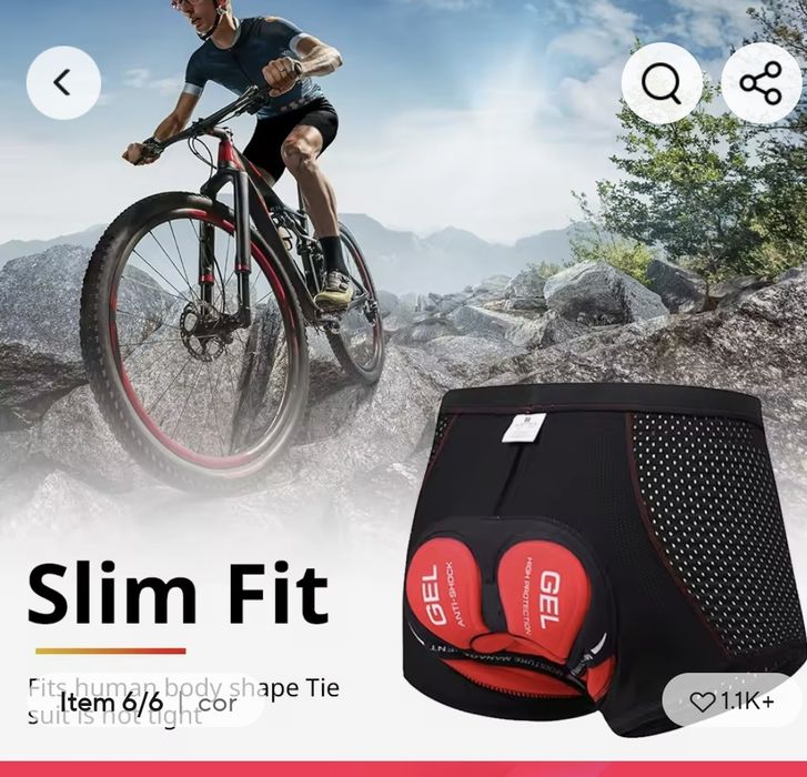 Calções ciclista L