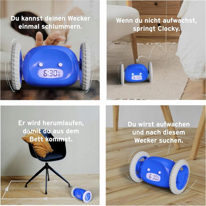 Bardzo głośny budzik dla mocno śpiących na kółkach