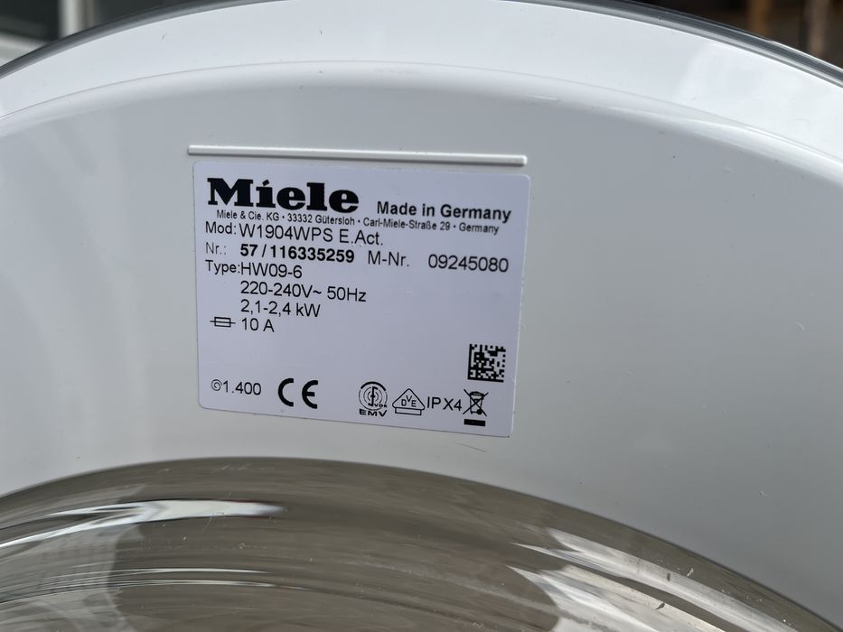 Пральна машина Miele W1904WPS На 7 кг.