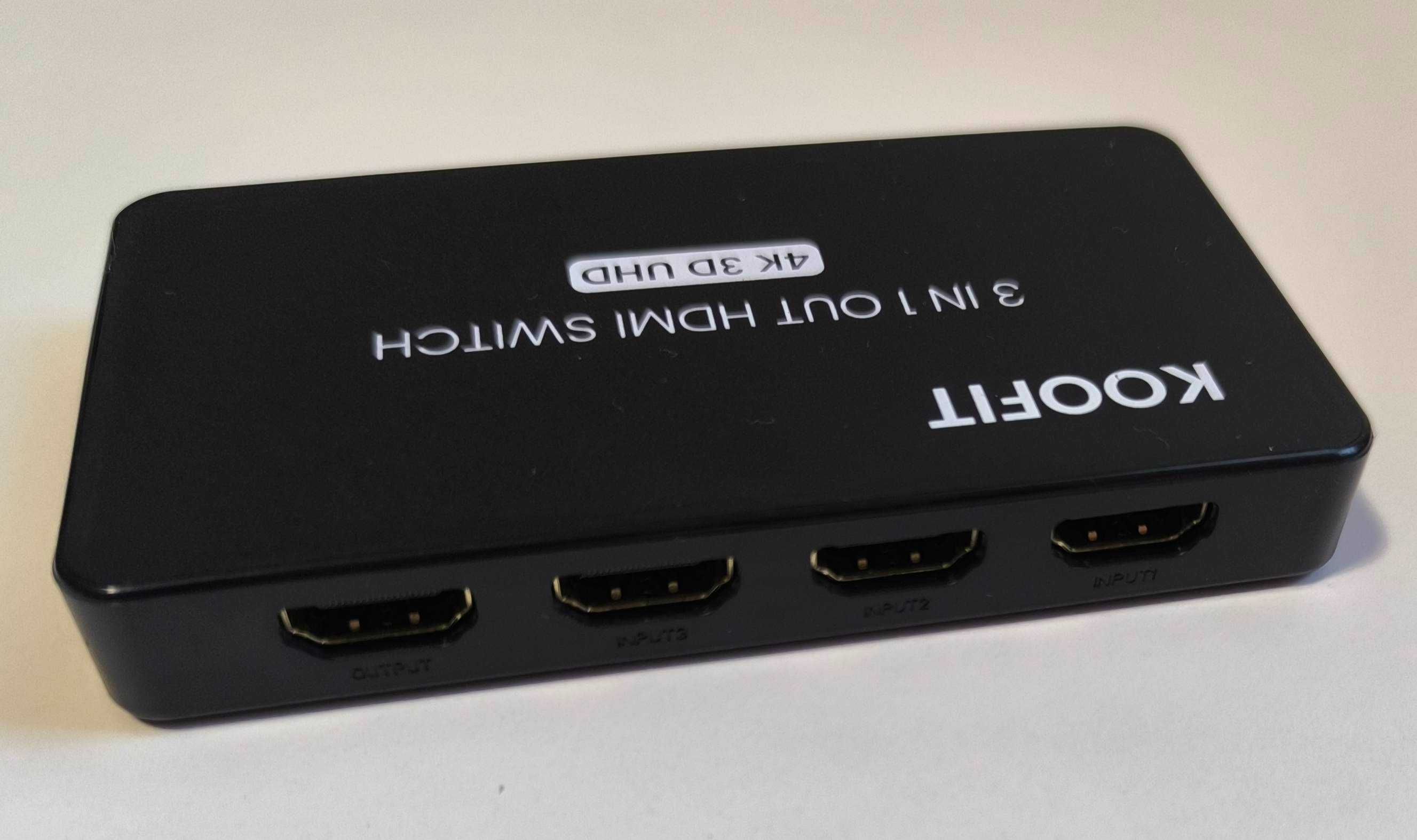 Плата перемикання KOOFIT QHQ-001 - HDMI Switcher 3x1 3D, UHD, 4K/60 Гц