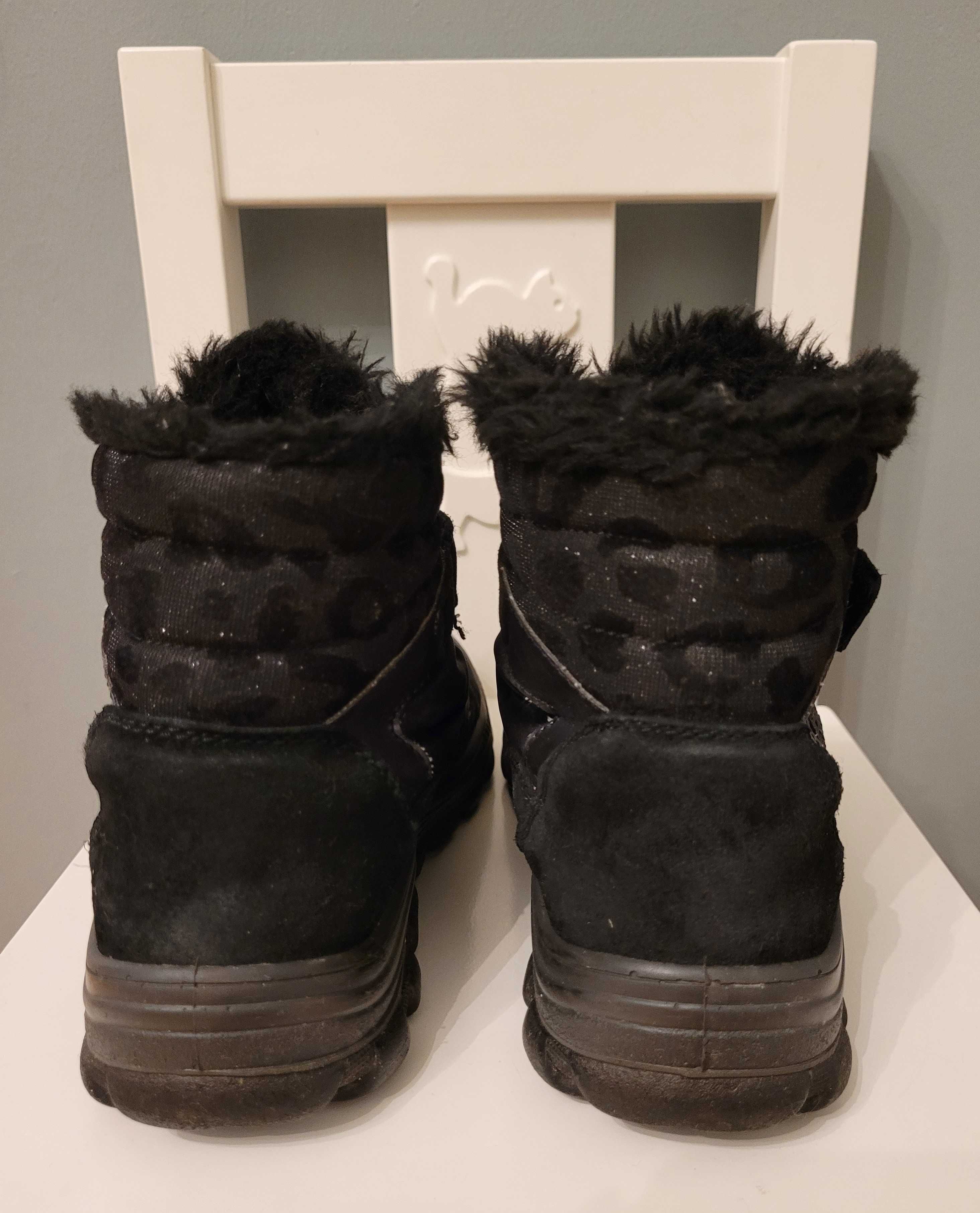 Buty śniegowce Sergio Bardi Young 35 rzep czarne Skóra Wodoodporne
