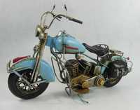 Metalowy MOTOR retro replika pojazd 41cm motocykl