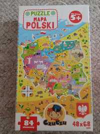 Czuczu. Mapa Polski. Puzzle. 84 elementy.