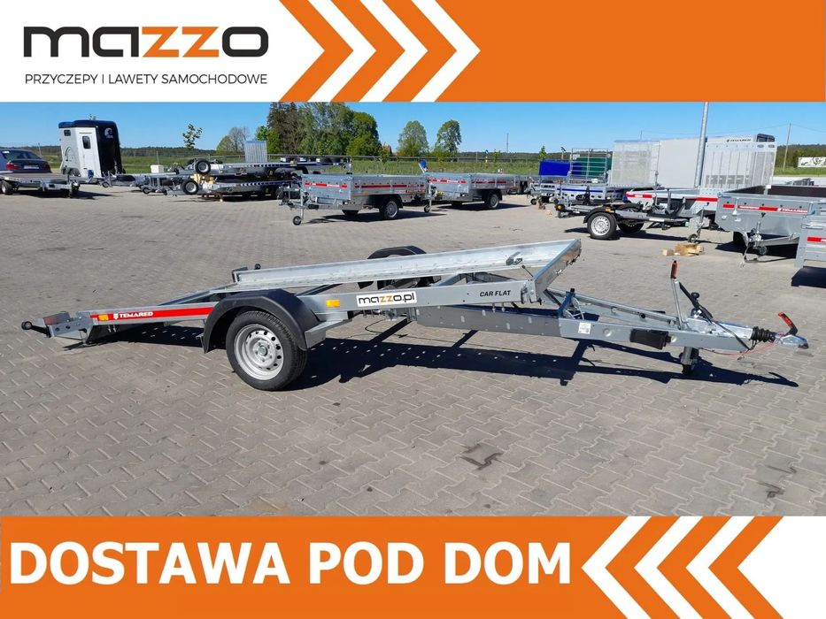 TEMARED Laweta uchylna grawitacyjnie 350x180cm DMC1500kg, najazdy zintegrowane  Laweta DMC 1500kg! Uchylna! Najazdy zintegrowane!