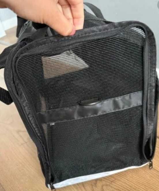 Transporter Torba Transportowa dla Psa Kota Królika z Paskiem Czarny