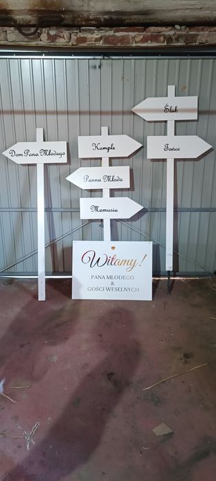 Wodkowoz. Tablica weselna.  Znaki weselne