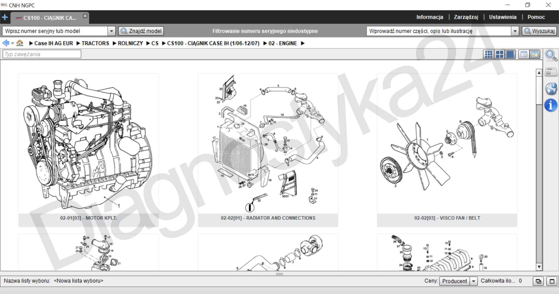 CASE NEW HOLLAND Katalog Części Parts EPC 2022 Maszyny Rolnicze