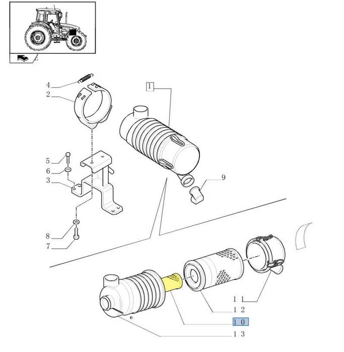 Filtr powietrza wewn. Case, New Holland, Steyr 8768.2999 ORYGINAŁ CNH