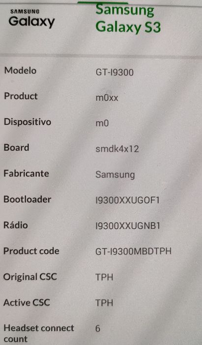 Telemóvel Samsung Galaxy 3