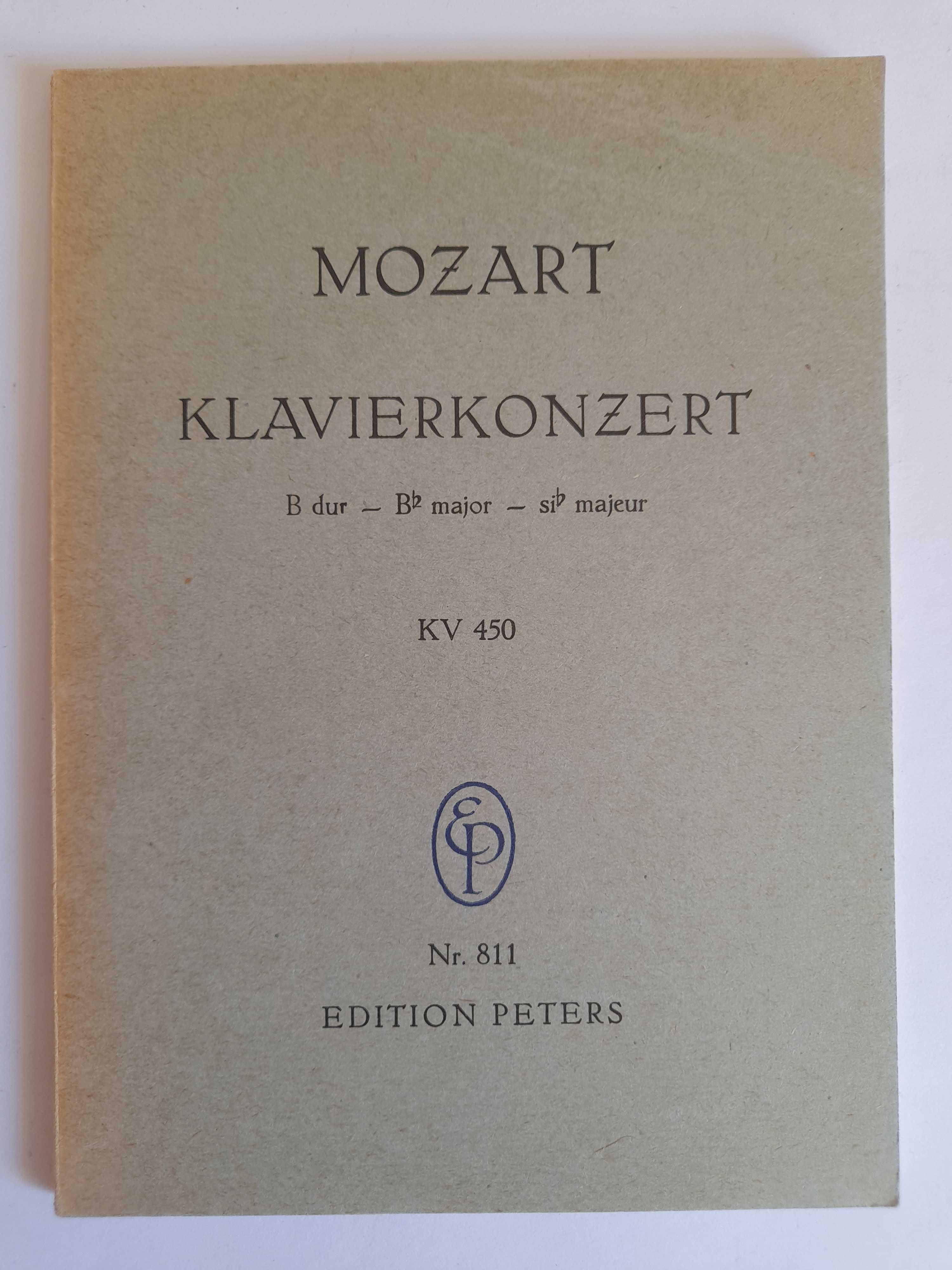 MOZART Klavierkonzert K.V. 450 NUTY