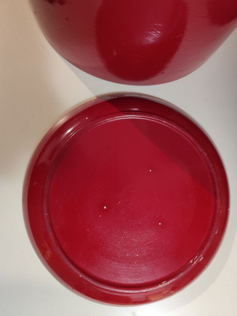 Donica czerwona/bordowa średnica 25 cm