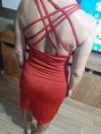 Elegancka, seksowna czerwona sukienka