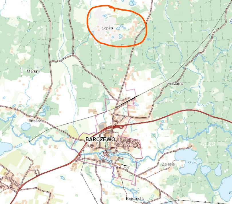 Sprzedam Działkę bud.- 766 m2 -Łapka k/Barczewa
