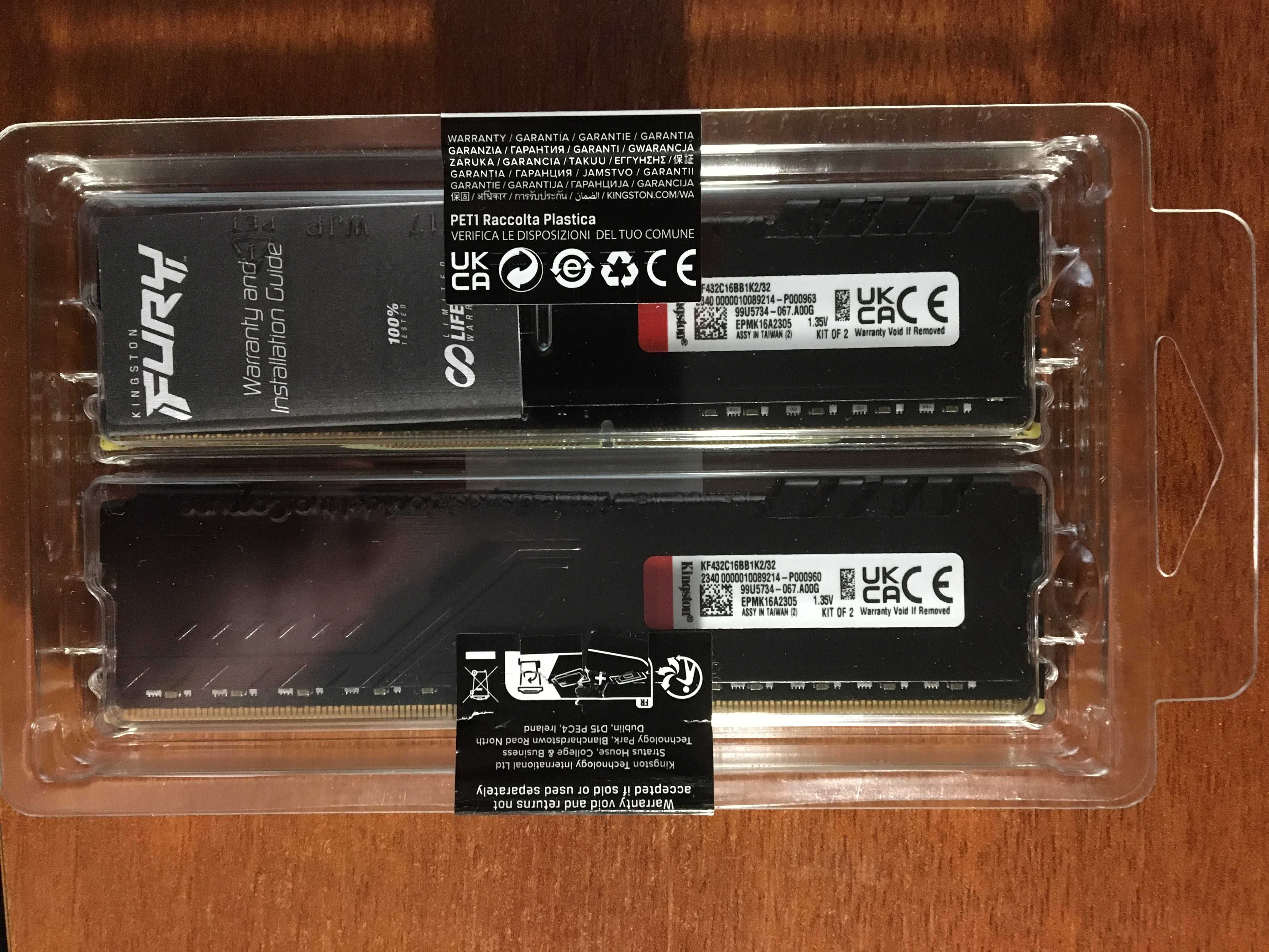 Новый Модуль памяти для ПК Kingston DDR4 2x16Gb (KF432C16BB1K2/32)